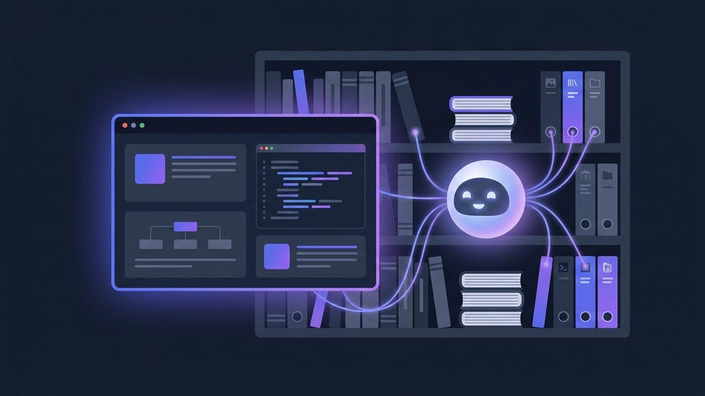 An AI tutor connected to course materials, guiding a learner through the lesson on screen