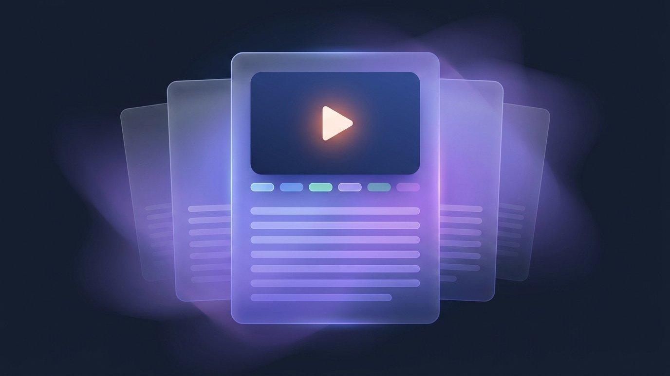 A help panel with a video walkthrough at the top, a play button on its poster frame above written steps
