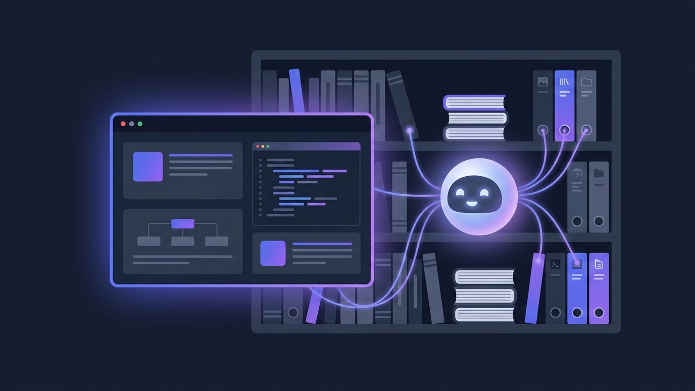 An AI tutor connected to course materials, guiding a learner through the lesson on screen